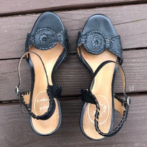 Jack Rogers Black Wedges